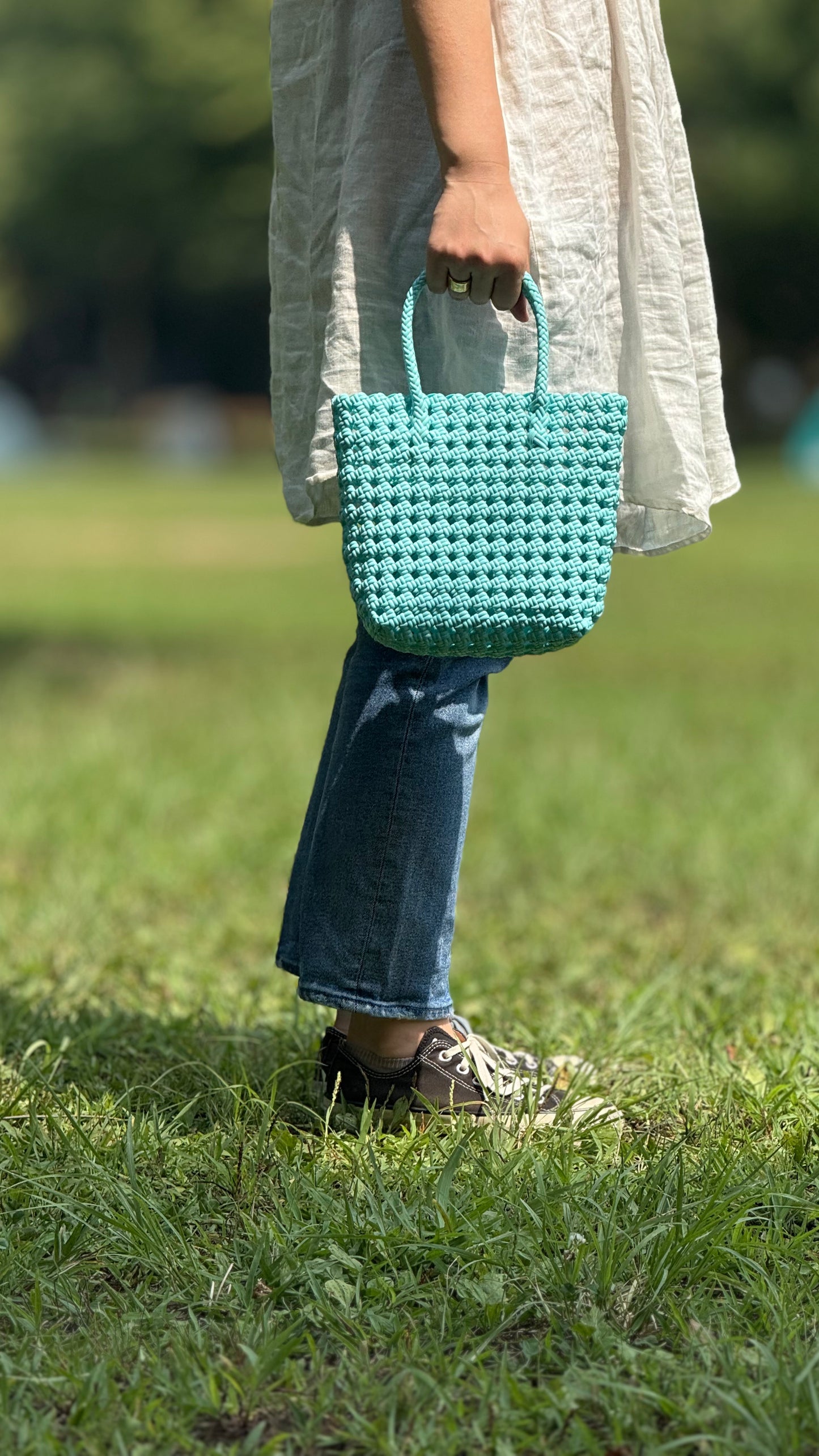 セージ スカル ミニハンドバッグ