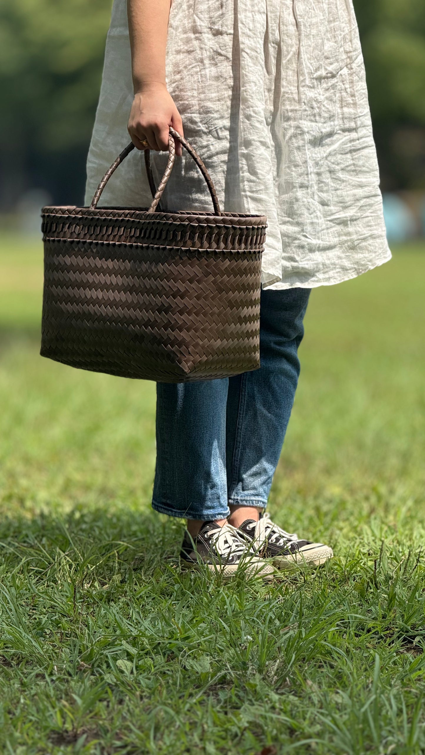 ブラウン ランドスケープ ルリック ハンドバッグ