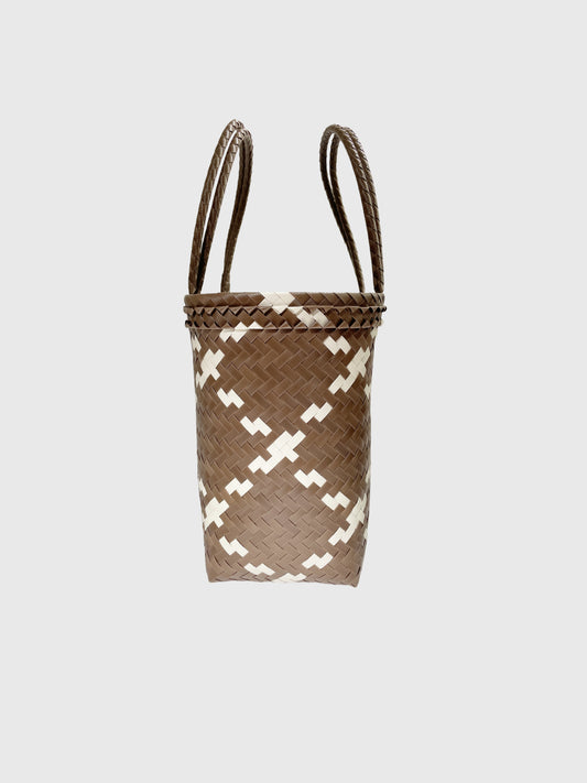 ブラウン チェック ルリック ハンドバッグ