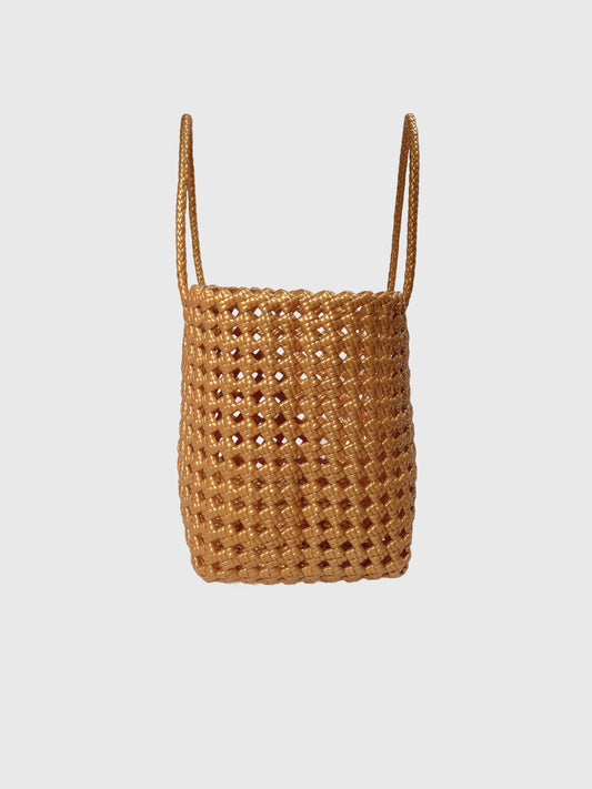 ゴールデンブラウン ペティ ハンドバッグ