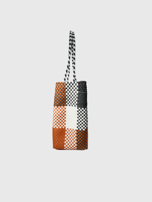 レタ トートバッグ テラコッタ グレー ホワイト