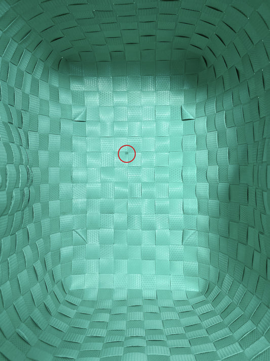 【ワケあり】グリーン エンボス ハンドバッグ M