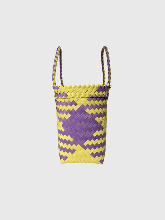 パープル イエロー トライアングル ルリック ミニ ハンドバッグ