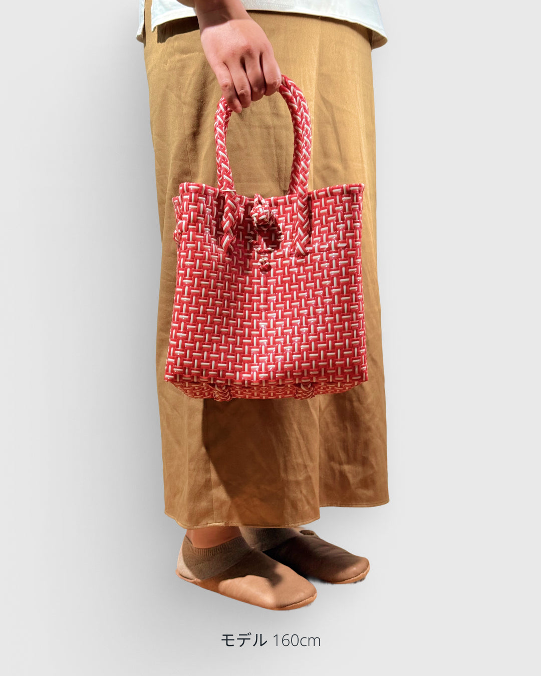 ベージュ ジャリ ミニハンドバッグ S