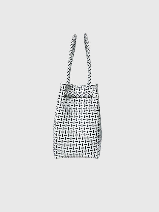 ホワイト ブラック トートバッグ