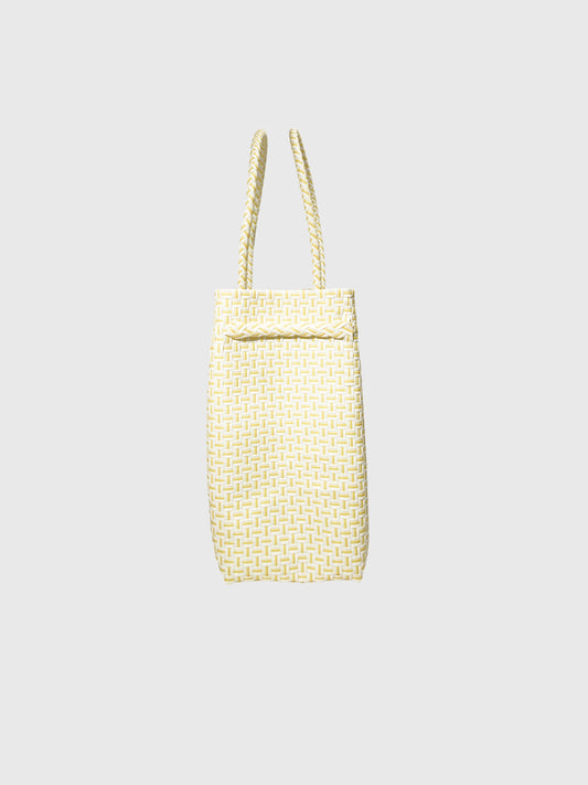 ホワイト イエロー トートバッグ