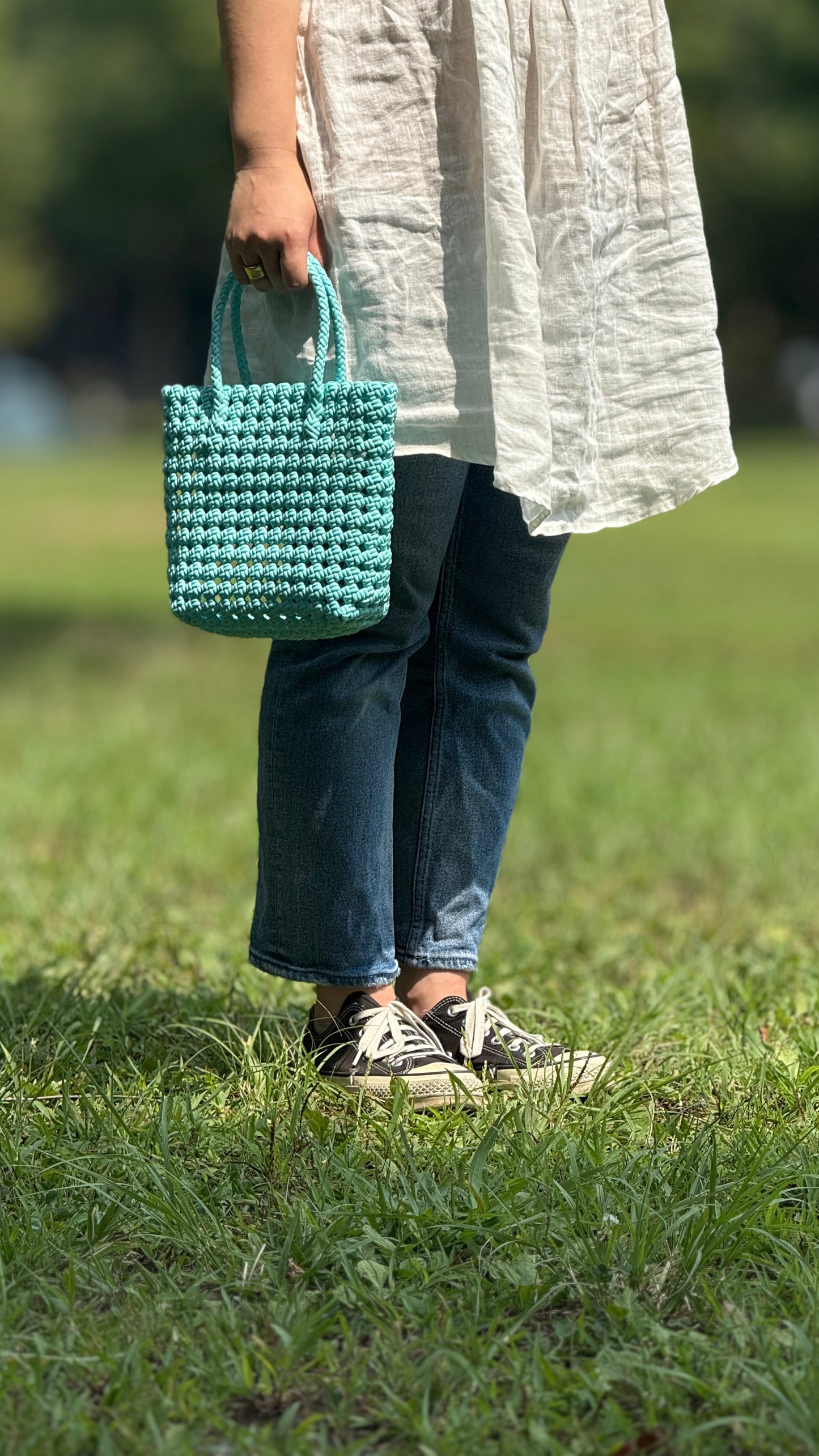 セージ スカル ミニハンドバッグ