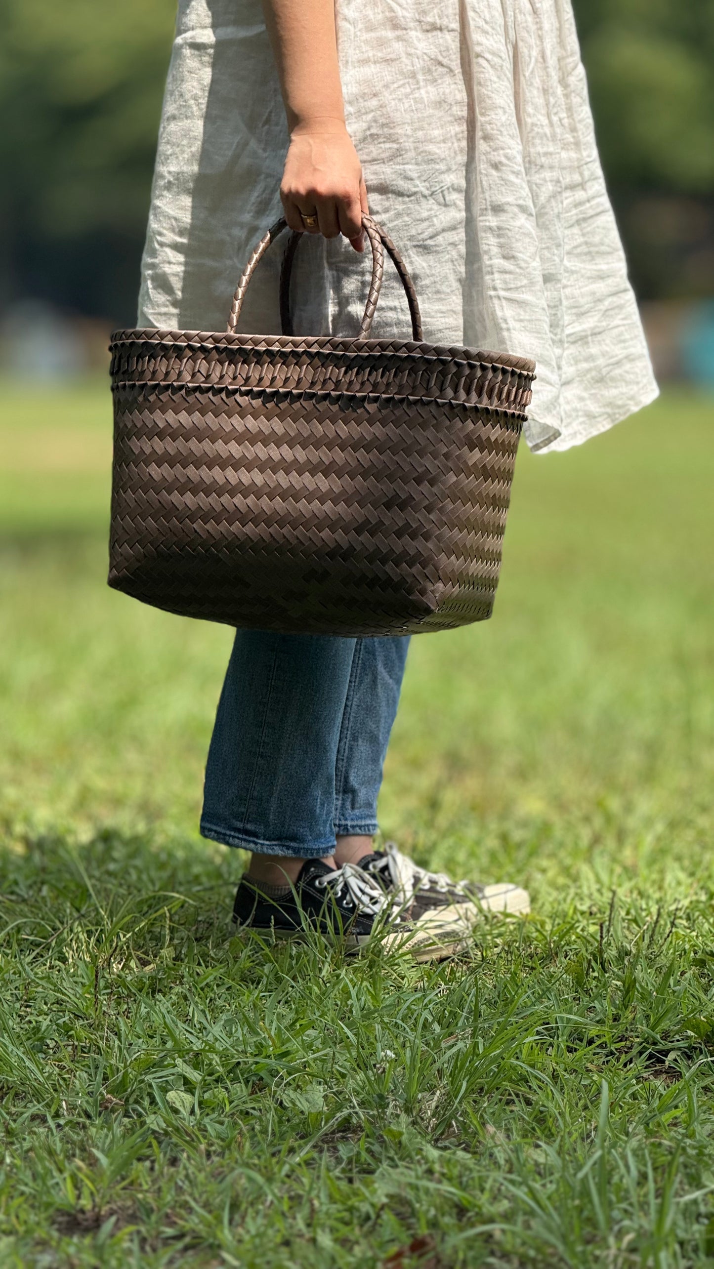 ブラウン ランドスケープ ルリック ハンドバッグ