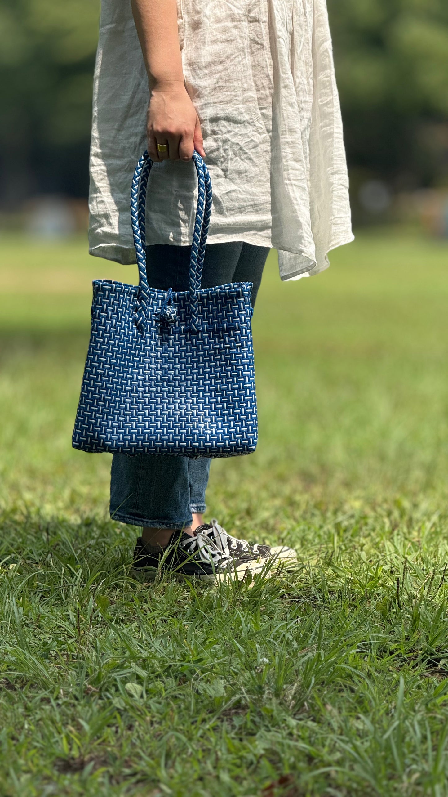 レッド ジャリ トートバッグ