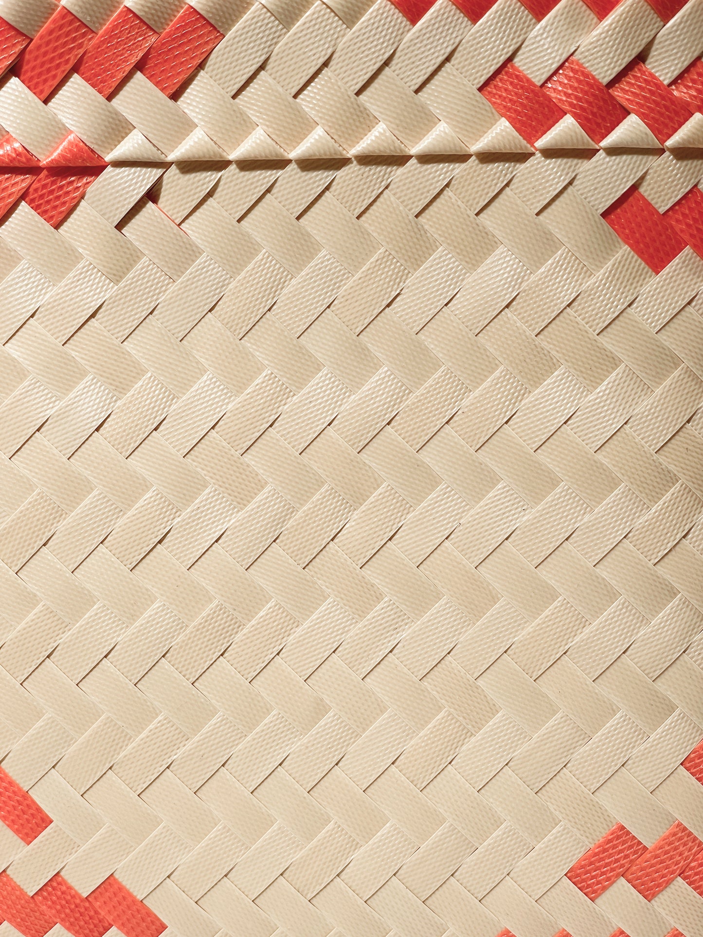 オレンジ ベージュ トライアングル ルリック ミニ ハンドバッグ