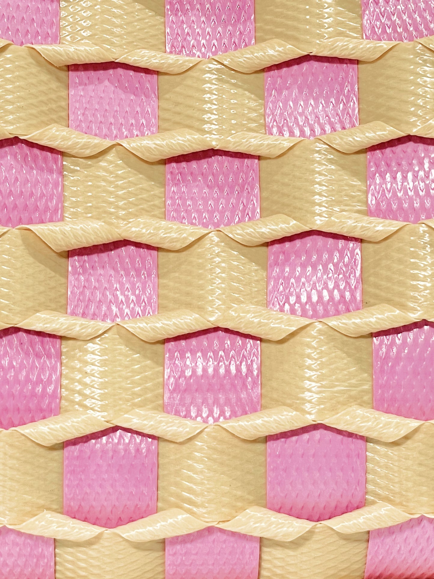 ピンク ベージュ エンボス ミニ ハンドバッグ