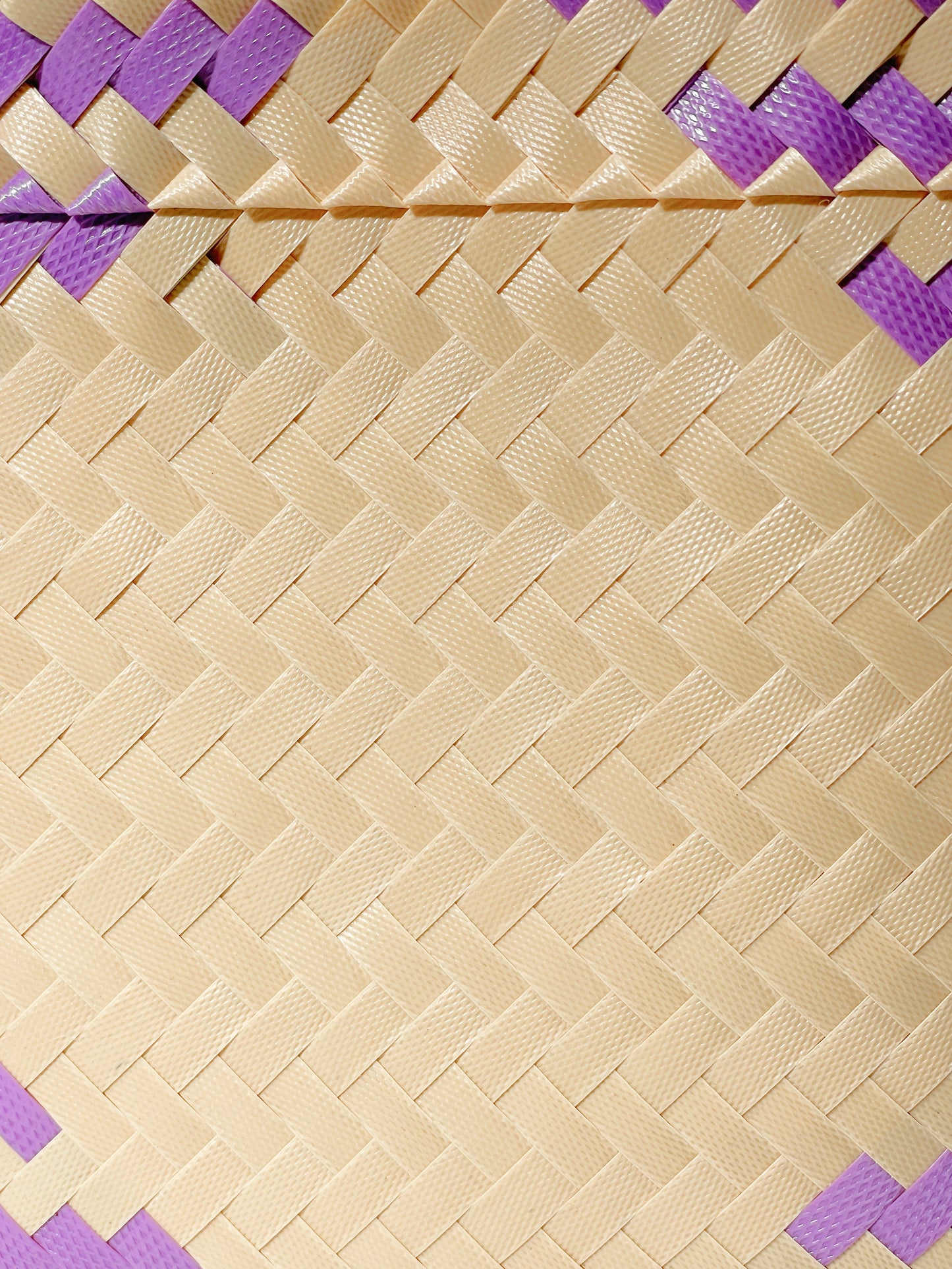 パープル ベージュ トライアングル ルリック ミニ ハンドバッグ