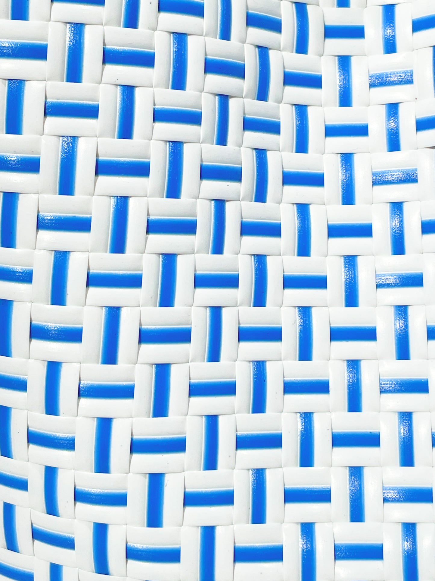 ホワイト ブルー ミニハンドバッグ