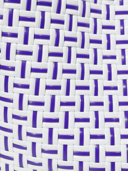 ホワイト パープル ミニハンドバッグ